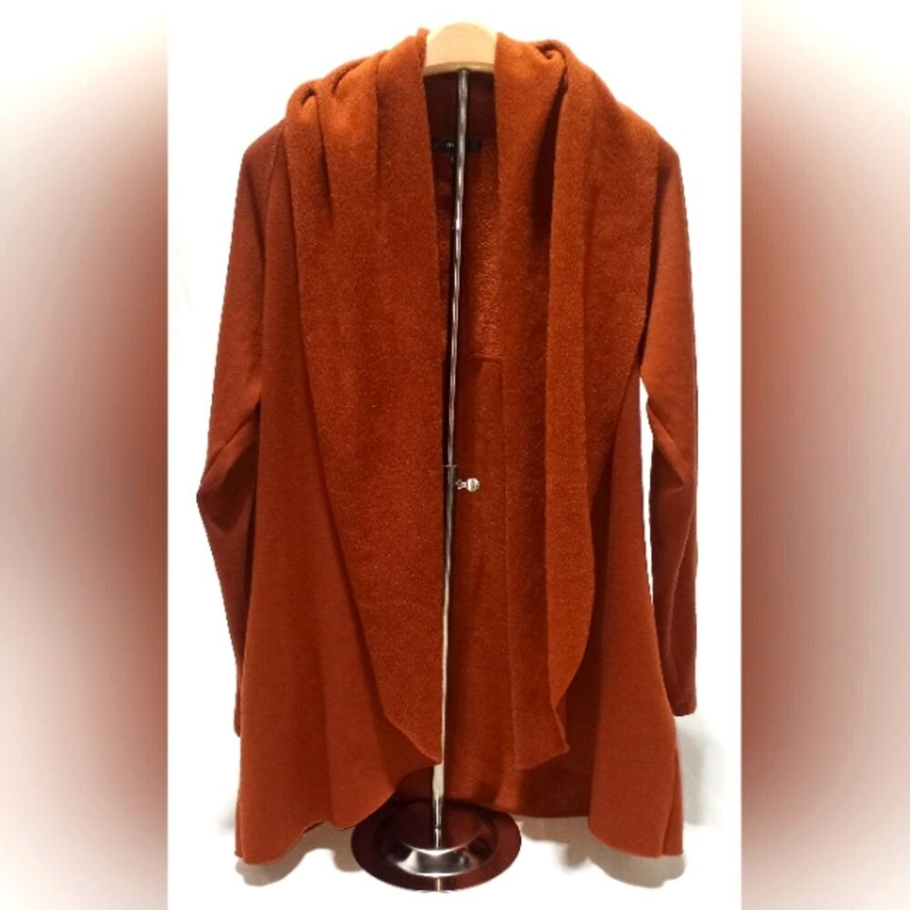 Drew House Burnt Orange Lightweight Open Front Cardigan Size Small